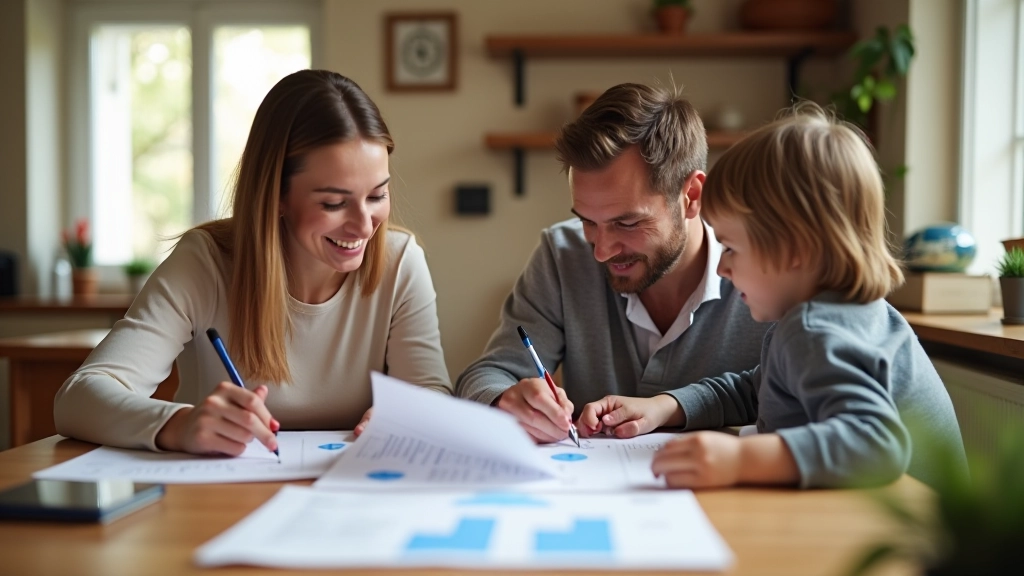 Familie planing budget zusammen