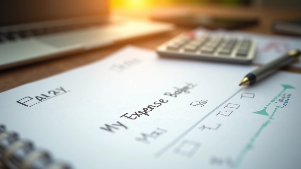 Finanzplan mit Eintragungen und Notizen