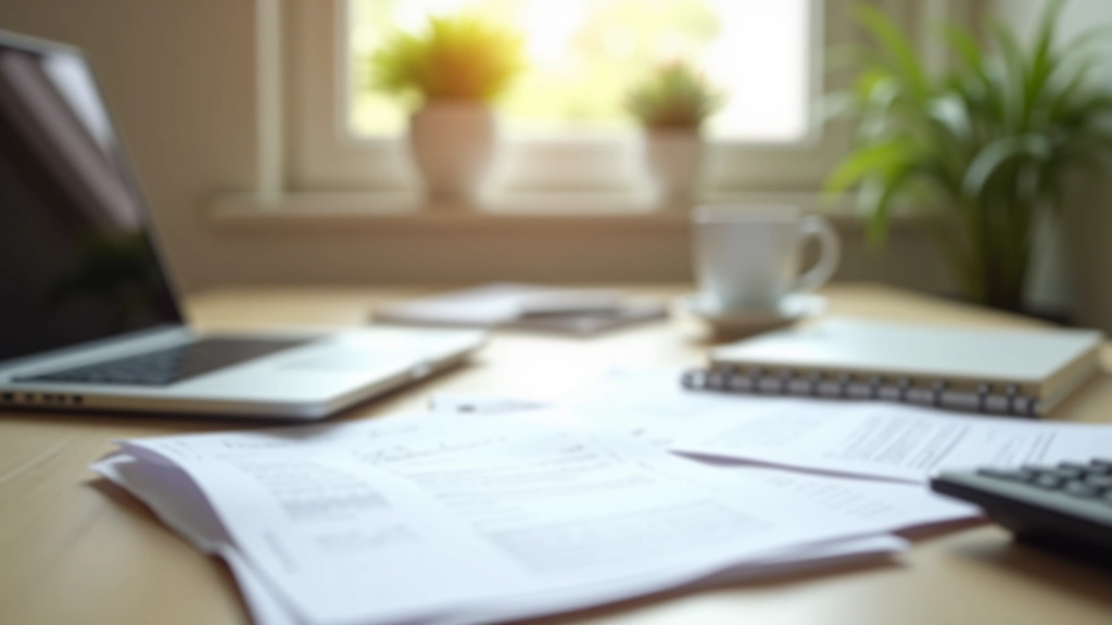 Moderne Budgetplanung mit Taschenrechner und Notizbuch auf Schreibtisch